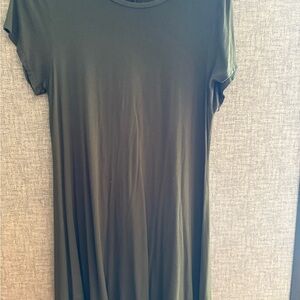 Discreet Olive Green Maxi Dress